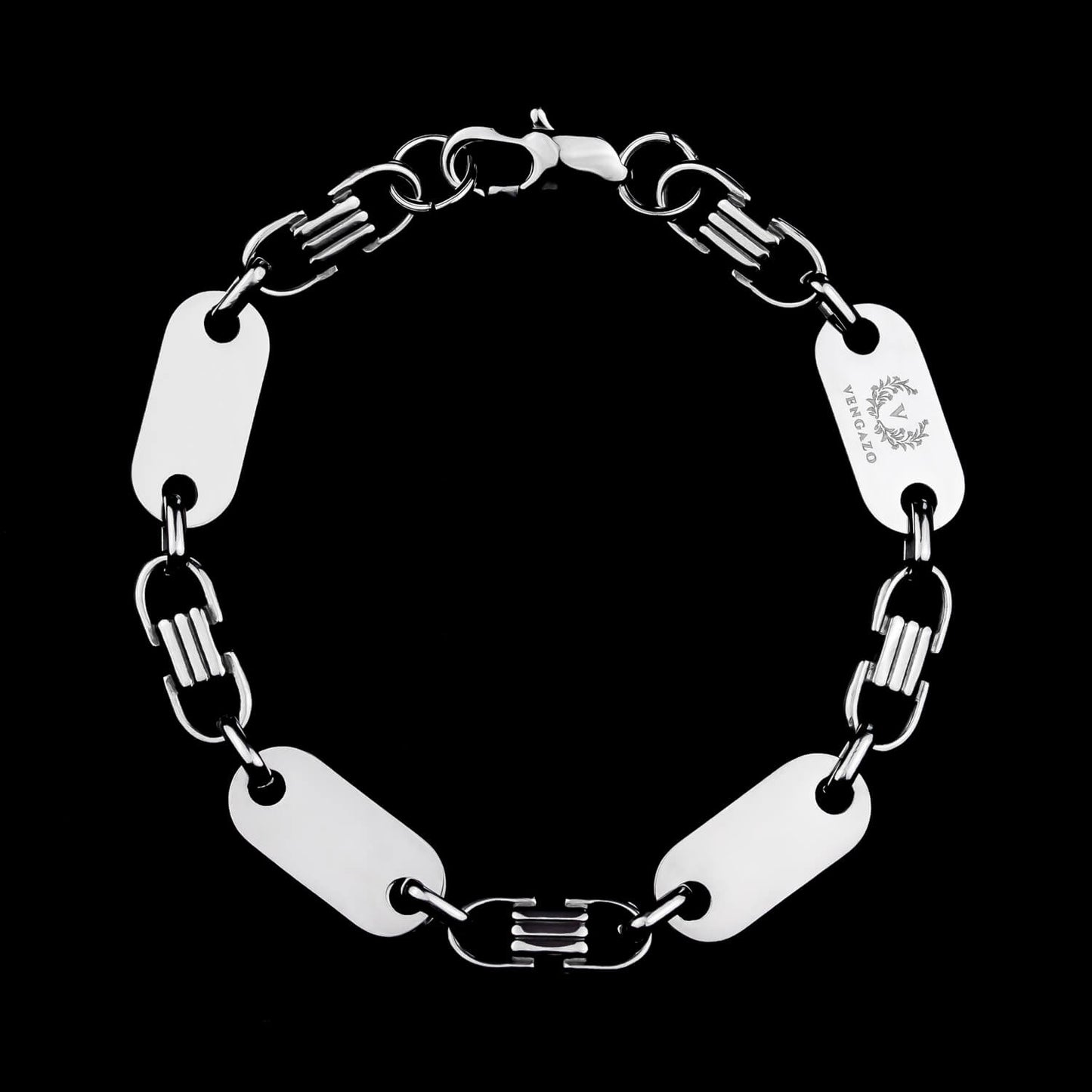 Plattenketten Armband 10mm - Edelstahl