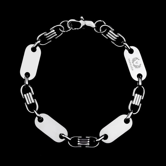 Plattenketten Armband 10mm - Edelstahl