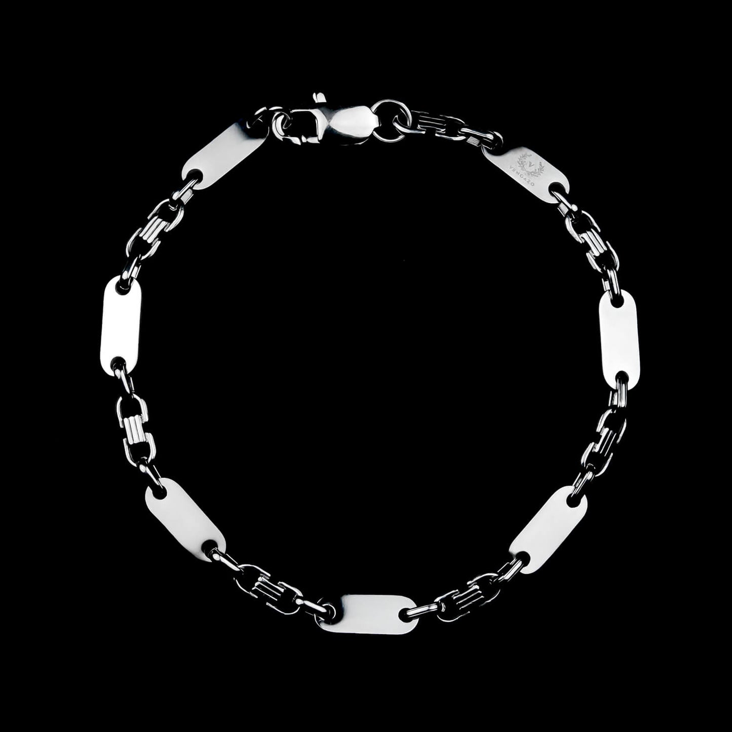 Plattenketten Armband 6mm - Edelstahl