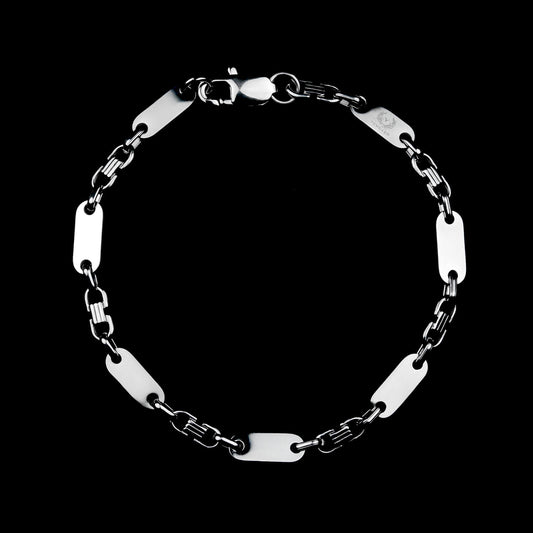 Plattenketten Armband 6mm - Edelstahl