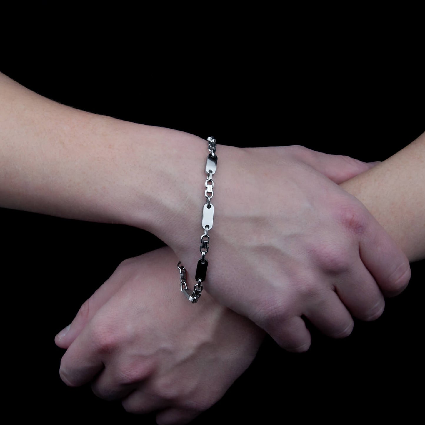 Plattenketten Armband 6mm - Edelstahl