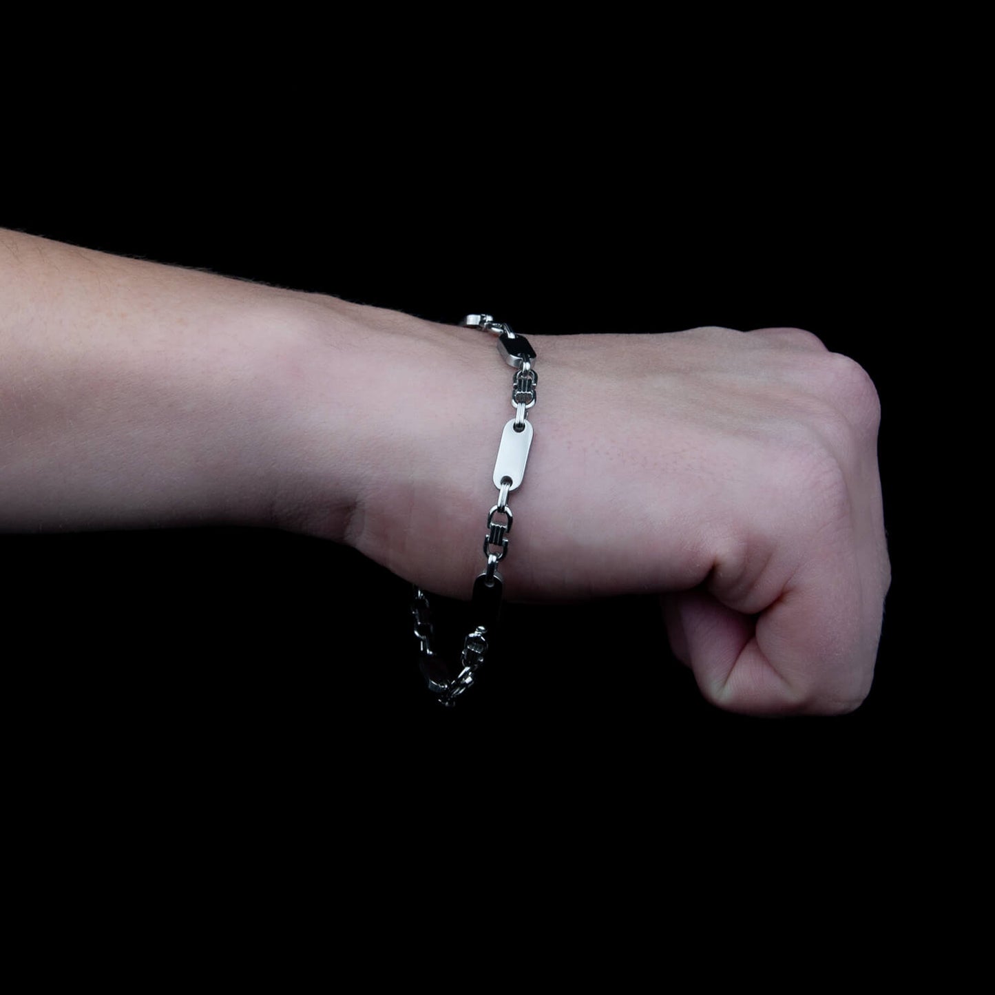 Plattenketten Armband 6mm - Edelstahl