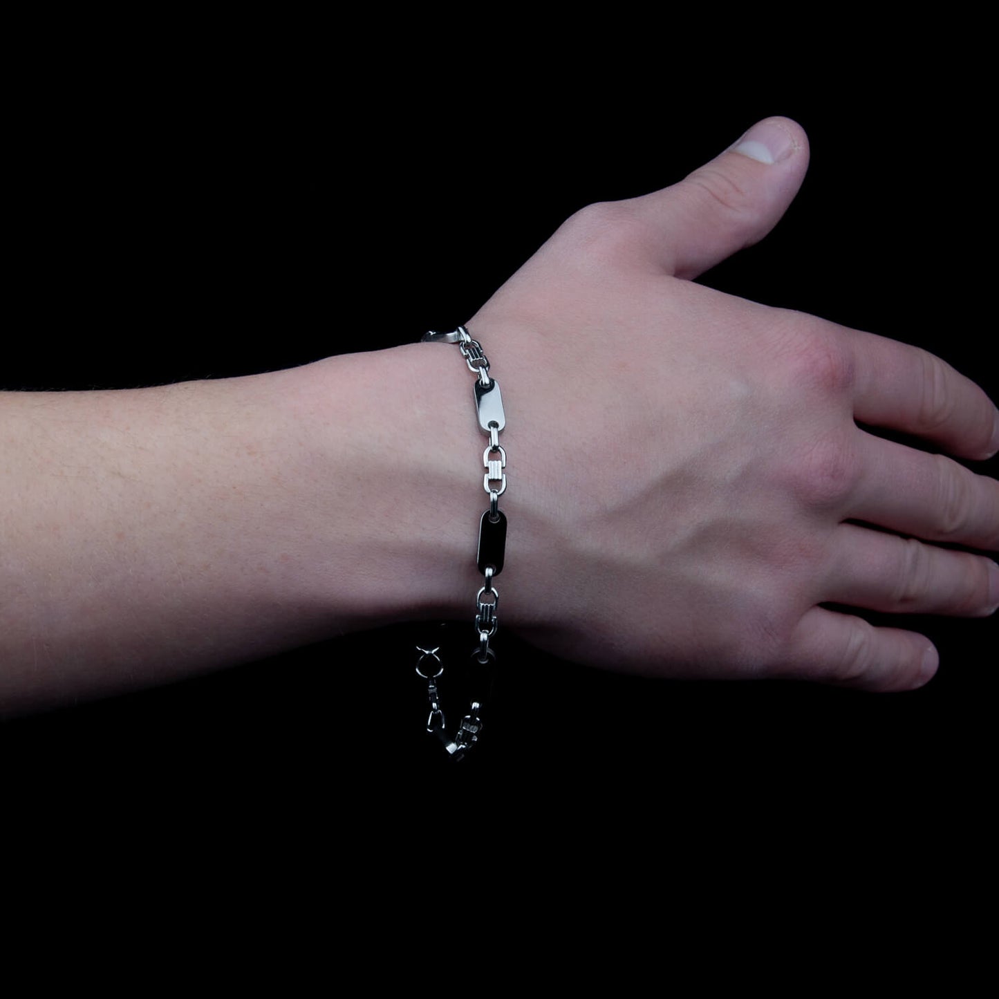 Plattenketten Armband 6mm - Edelstahl