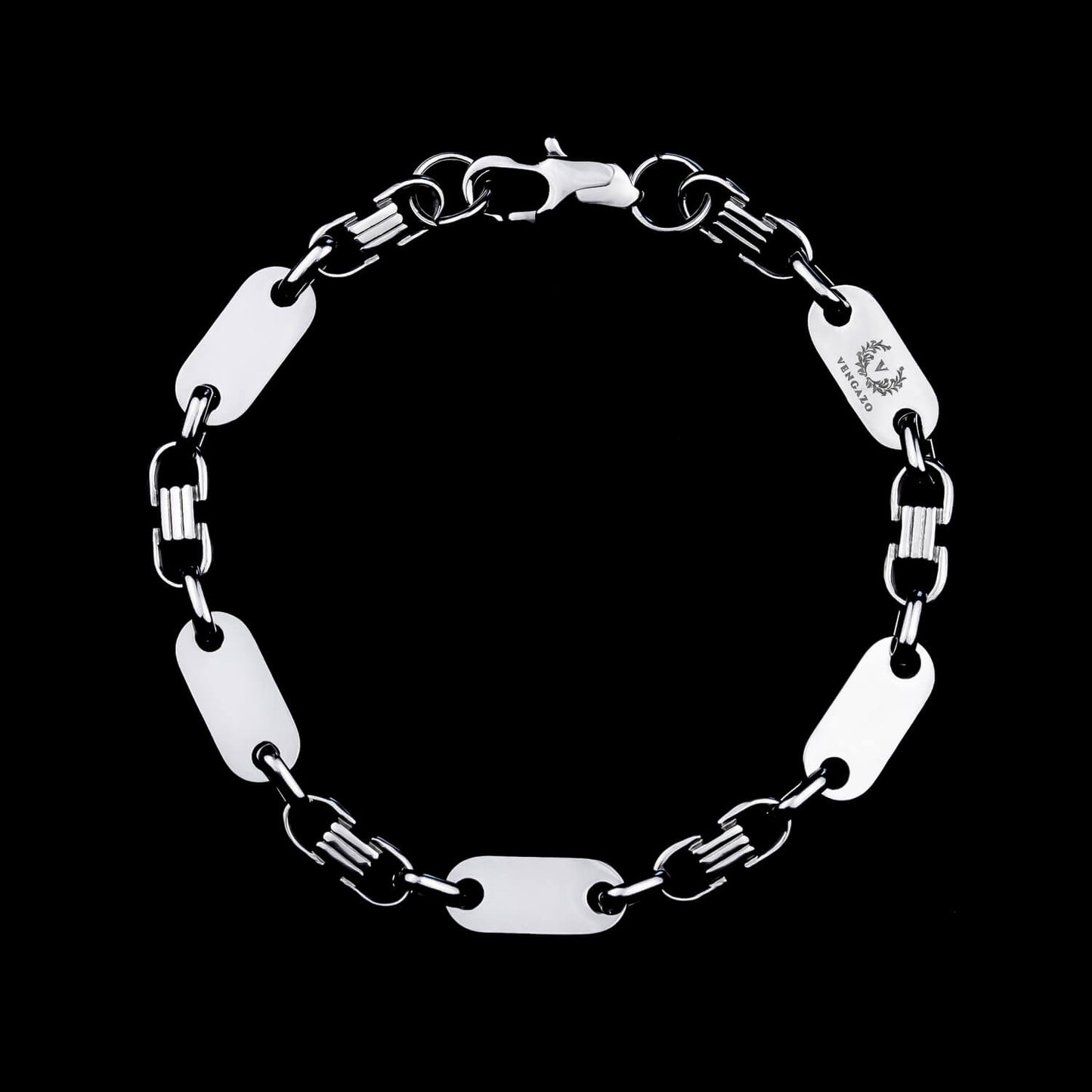 Plattenketten Armband 8mm - Edelstahl