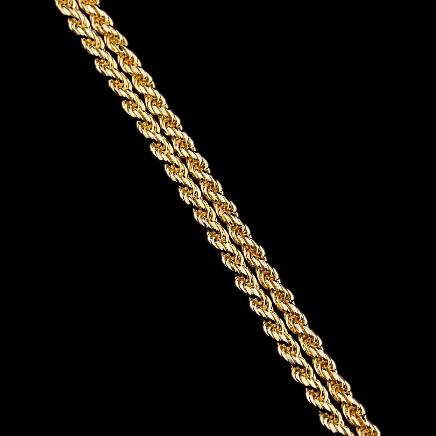 Rope Chain 5mm - 925 Silber, 18k vergoldet