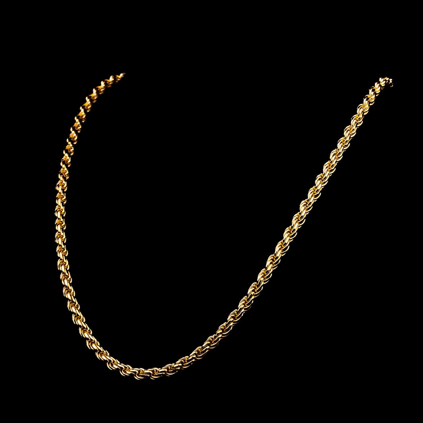 Rope Chain 5mm - 925 Silber, 18k vergoldet