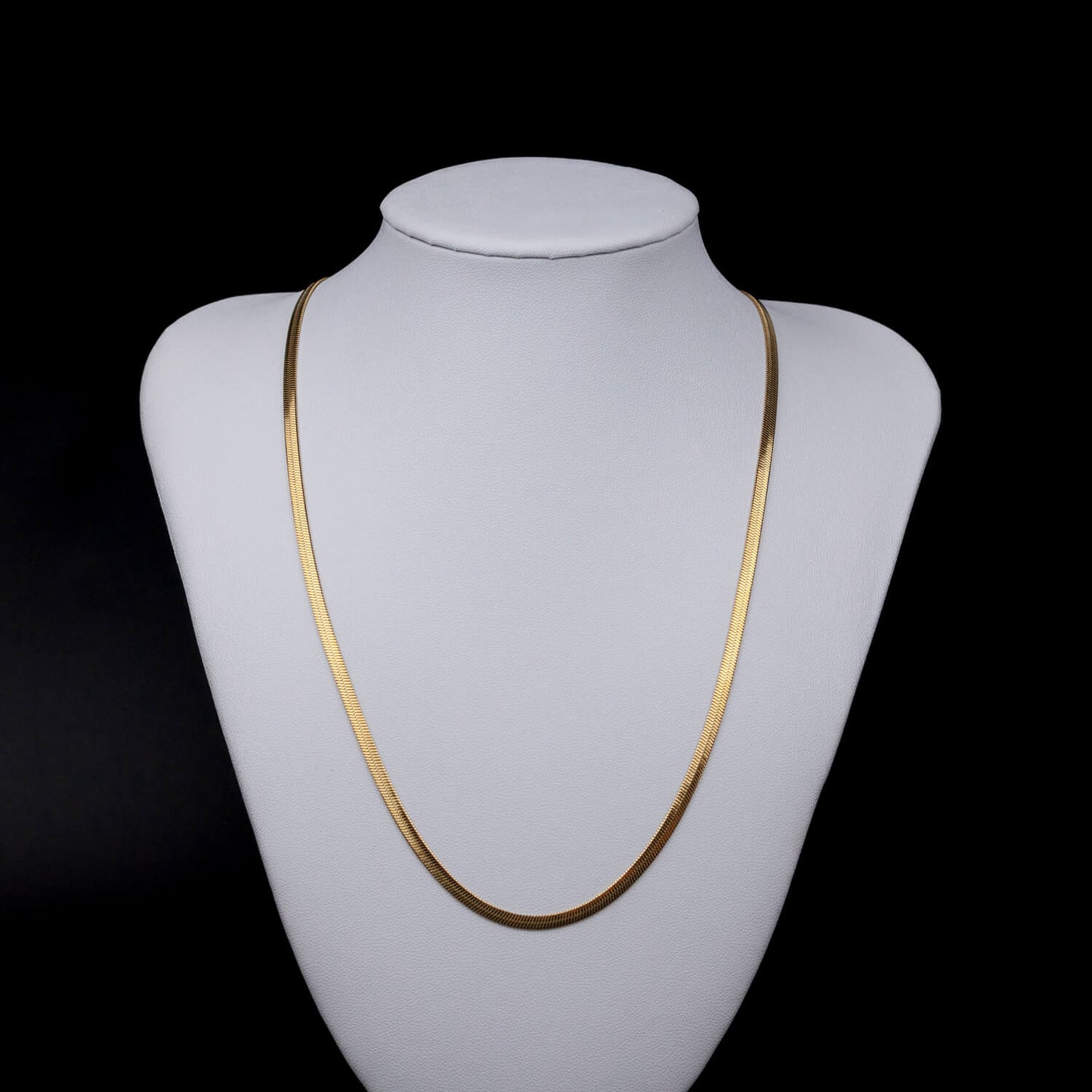 Schlangenkette 4mm - Edelstahl, 18k vergoldet