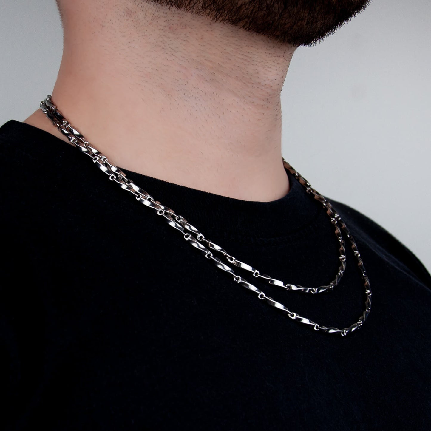 Twisted Bullet Chain 4mm - Edelstahl